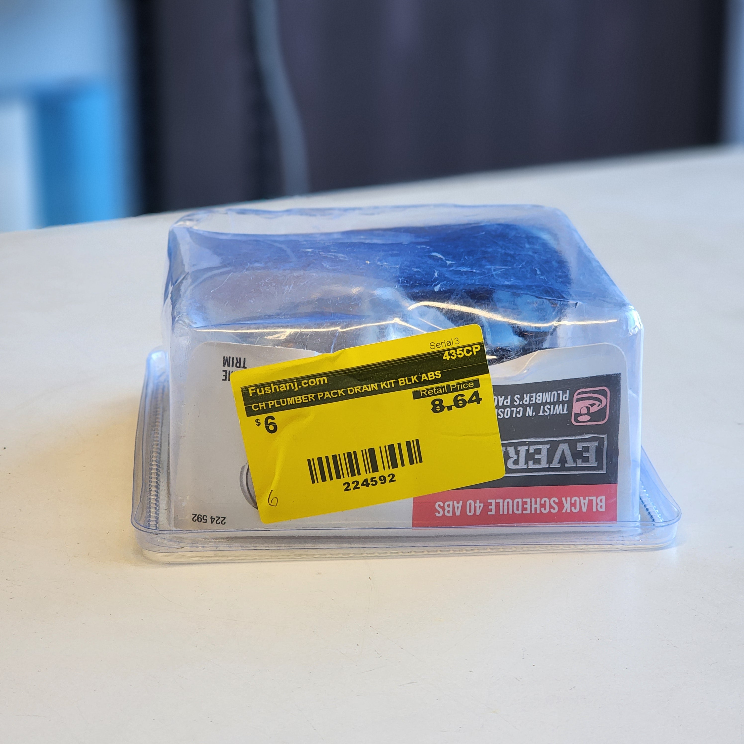 CH PLUMBER PACK DRAIN KIT BLK ABS (435CP) CH PLUMBER PACK DRAIN KIT BLK ABS (435CP)